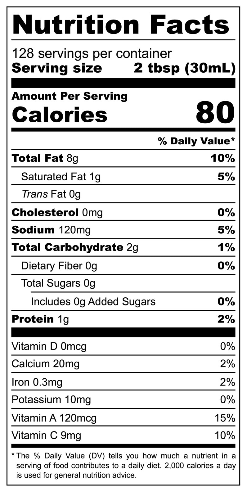 Calamondin Vinaigrette - 1 Gallon Format