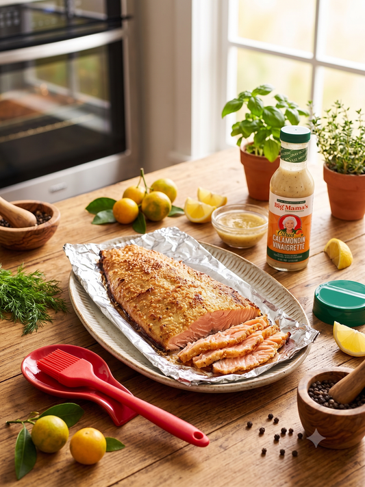 Lorie’s Ultimate Parmesan-Crusted Calamondin Salmon