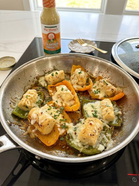 Jason's Mozzarella & Calamondin Stuffed Pepper Boats