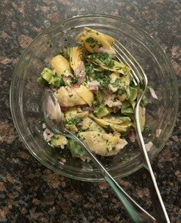 Elisabeth's Avocado and Artichoke Heart Salad with Big Mama's Calamondin Vinaigrette